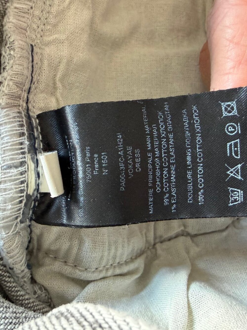 ISABEL MARANT VOKAYAE STRAIGHT LEG JEANS IN LIGHT GREY SIZE EU 36 / US 4 - Picture 8 of 9